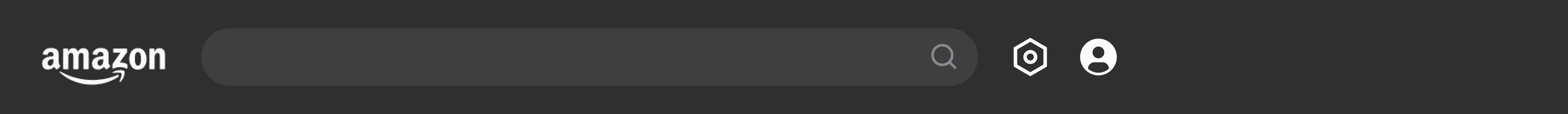 Amazon interface with search bar