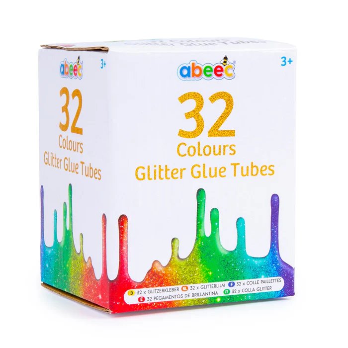 Abeec — 32 tubetti di colla glitter
